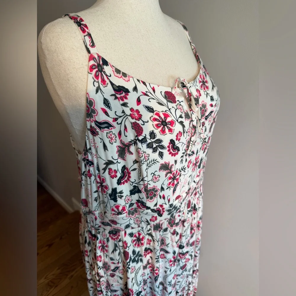 NWT Torrid Supersoft Floral Ivory Tie Front Midi Dress -Torrid Size 3 (22-24,3X) - Picture 7 of 16